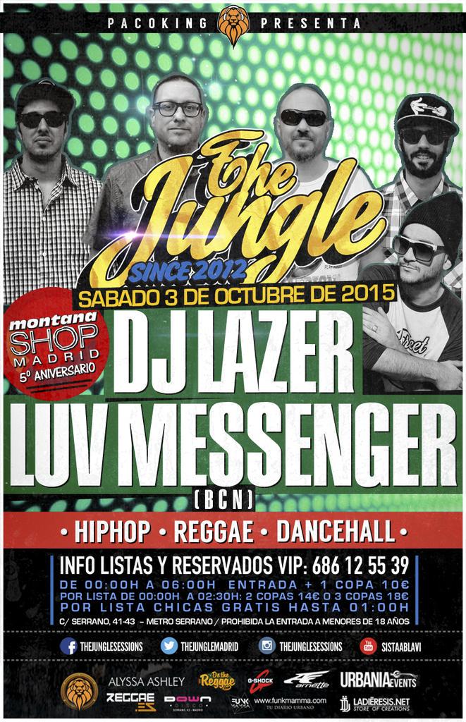 ClubPromoterMAD's tweet photo. TONIGHT #rap #rnb #reggae #dancehall #afrobeat at @TheJungleMadrid !!! 
Lists &amp; Reservations: 686125539 Since 2012!! http://t.co/vtNoJozYhQ