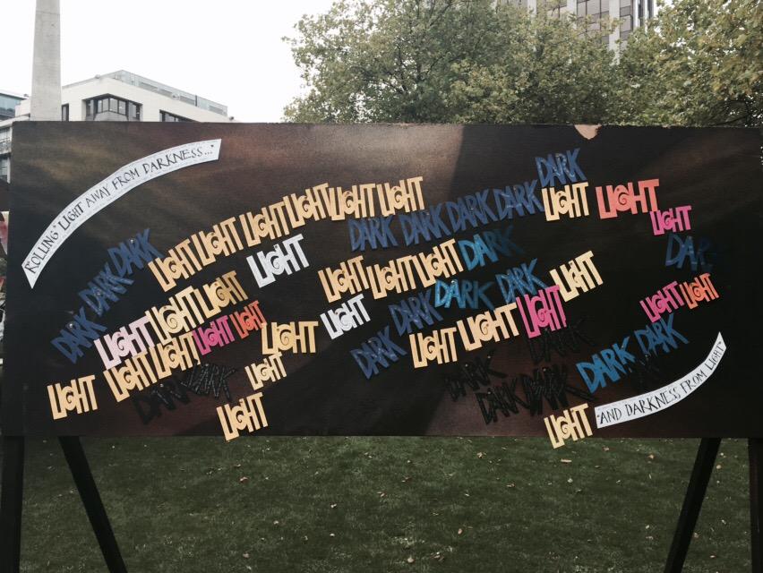 CatherineOgle's tweet photo. Light & dark poems written with Brummies by Mandy Ross @bhamcathedral #SomethingGood300 http://t.co/uUvD7p8aLR