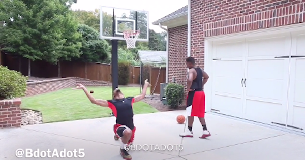 theScore's tweet photo. VIDEO: @BdotAdot5's impersonation of J.R. Smith is too real. 😂😂😂 http://t.co/a6qsd0cxCH http://t.co/3RX97aWza3