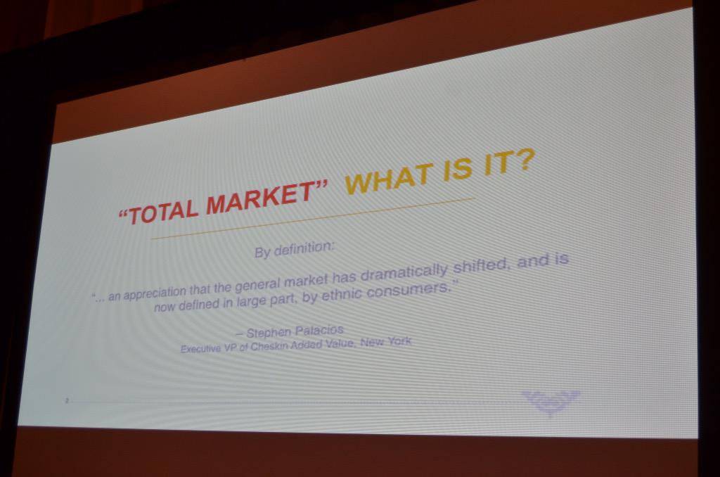 LopezNegrete's tweet photo. ALN explains what #TotalMarket approach is. @AAFHouston #AAFD10Summit http://t.co/5NHQXS1Cvf