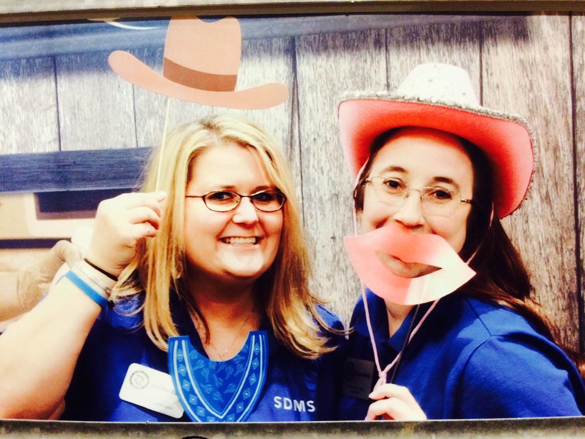 TheSDMS's tweet photo. SDMS staffers Kaycee and Heather are going to Boots 'N Bling tonight at #sdms15. Join them at 8 p.m. at Union Station http://t.co/xkpkjczt8O