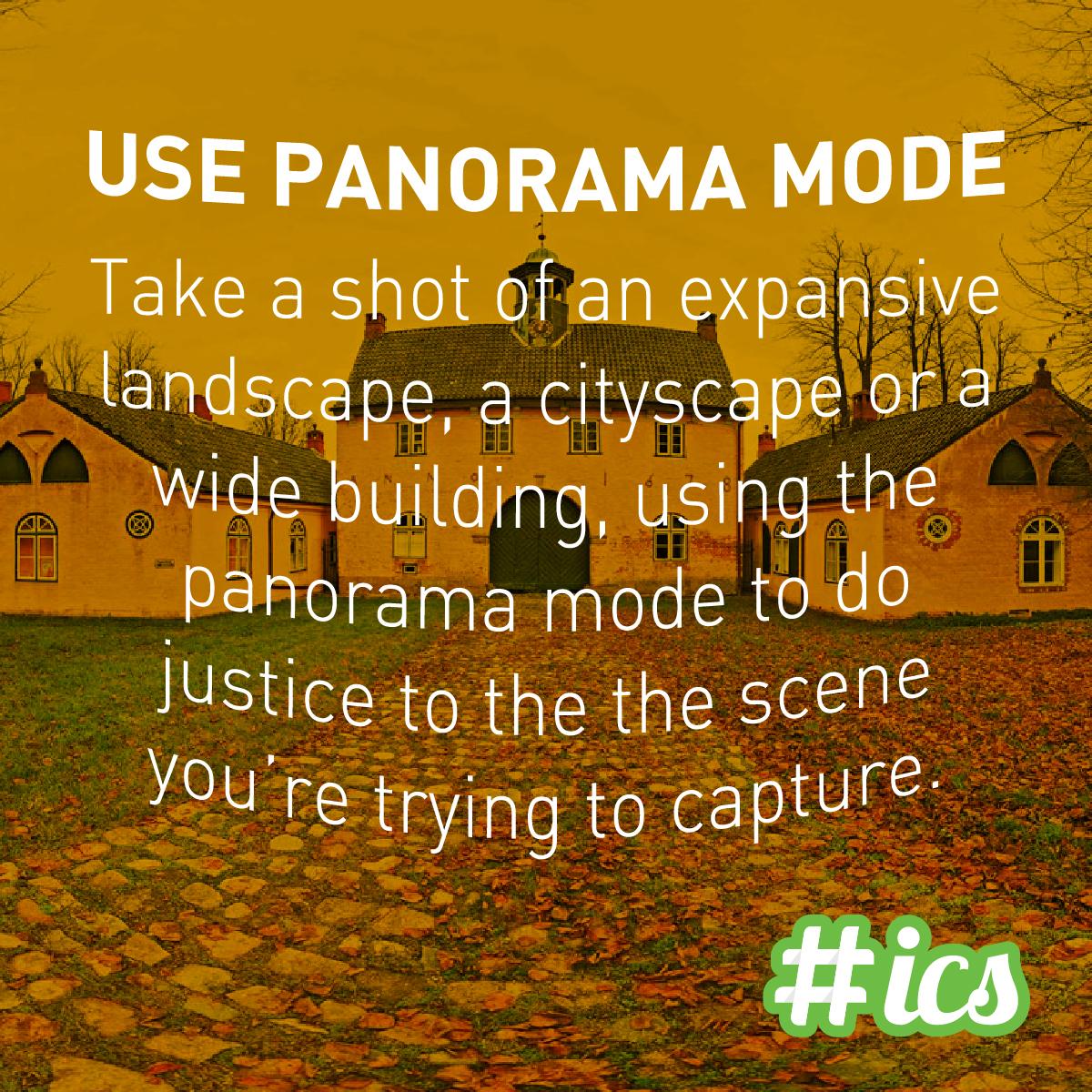 Photography Tip #6 - When you’re trying to capture a wide landscapic view, #panorama mode comes to recue.