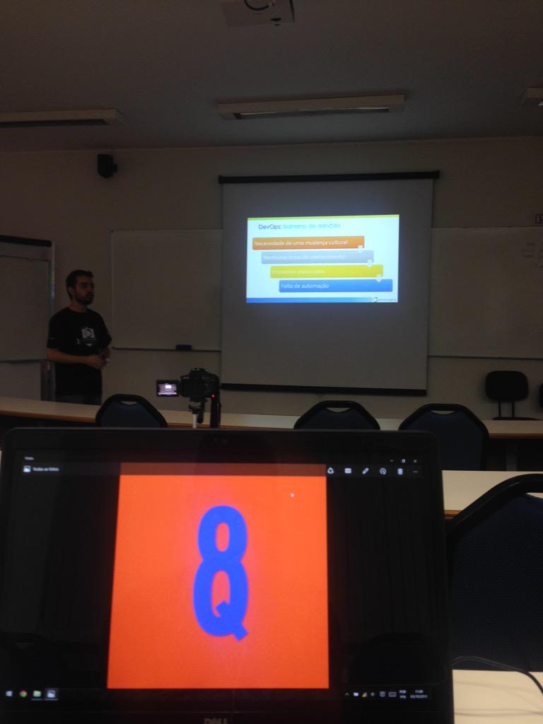 Quiosque8's tweet image. @ALMRoadShow Palestra de DevOps #alm #ALMROADSHOW #almBrasil