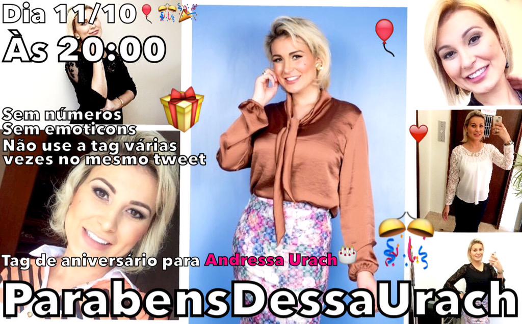 EliteVipUrach's tweet photo. Dia 11/10 🎁🎉🎊
Às 20:00
Tag de aniversário para Andressa Urach
TODOS AJUDANDO
RT para divulgar 🎁🎁🎁🎁 http://t.co/LlBsWCKt9U