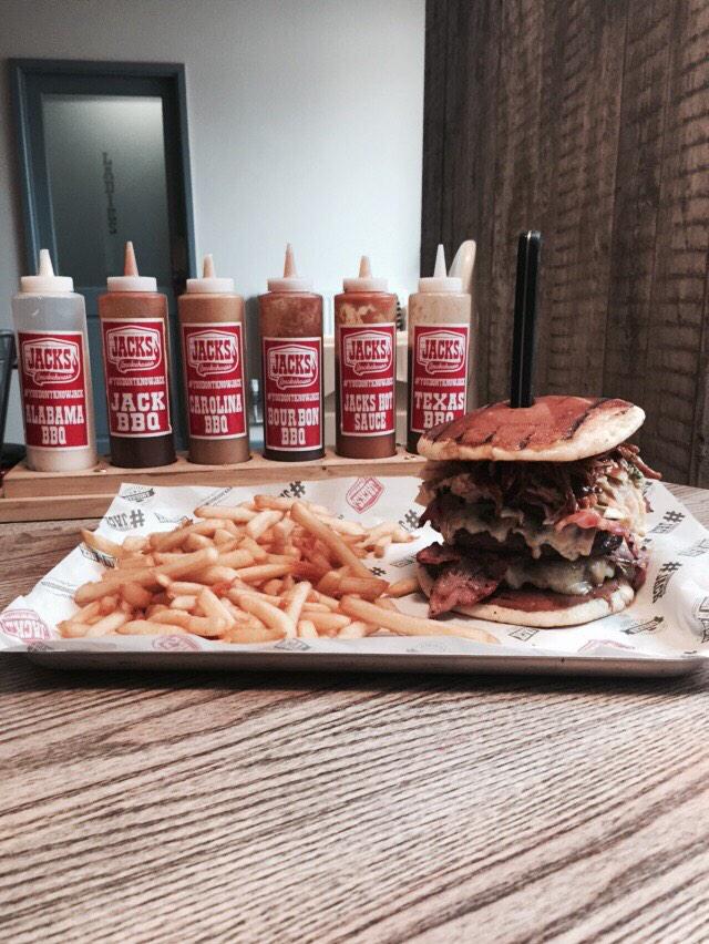 JacksSmokehouse's tweet photo. Behold the #MillionDollarBurger #Tonightsspecial #Pancakes #Cheesburger #Epicstack #youdontknowjack http://t.co/gFPl0d6h3U
