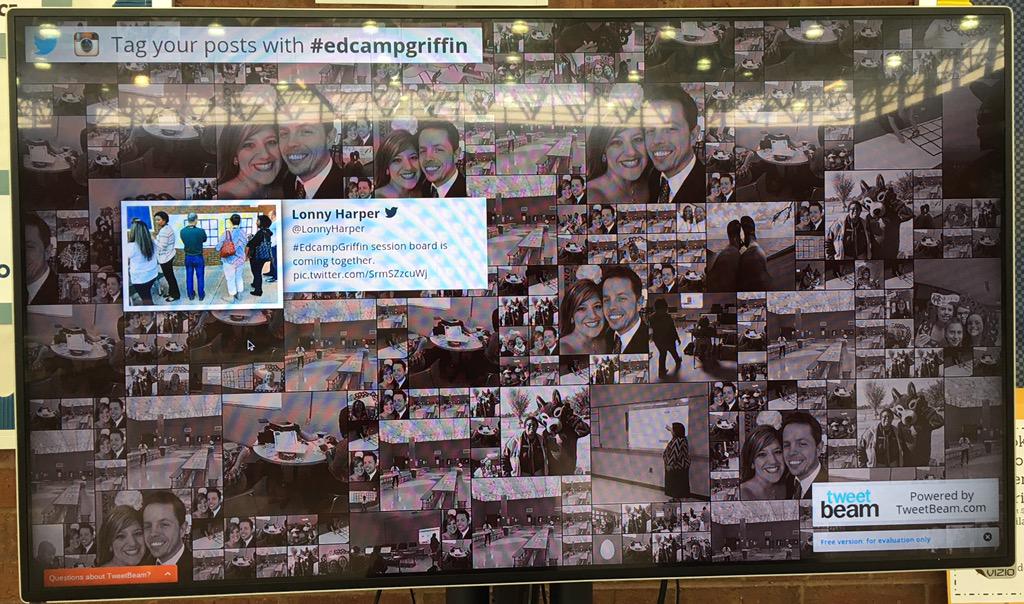 Check out the Twitter Board #edcampgriffin