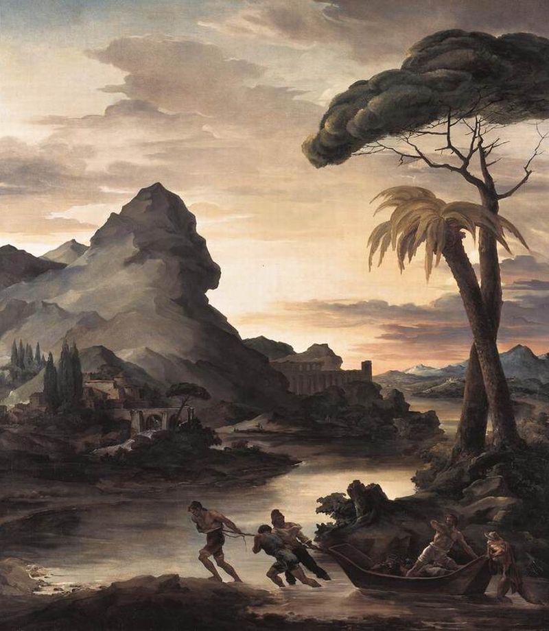 薄明かりの絵画 on Twitter: "テオドール・ジェリコー『漁師のいる壮大な風景』1818年、ノイエ・ピナコテーク https://t