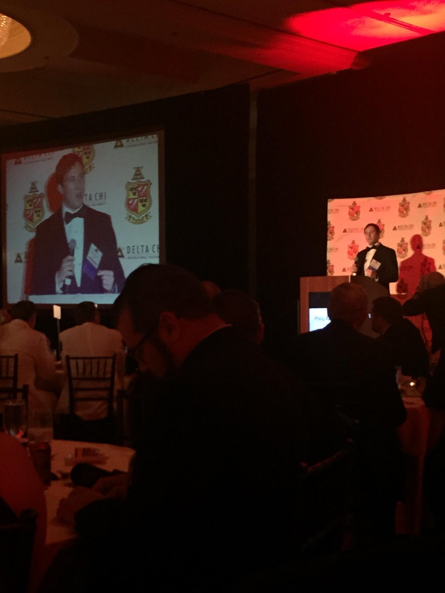 DeltaChiHQ's tweet photo. Student speaker, Philip Austin, has taken the podium to address the crowd. #DX125 http://t.co/qQ4o3lLxxh