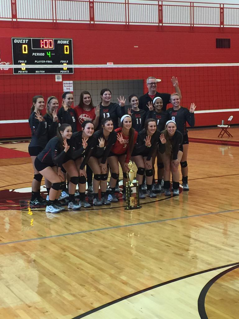 SHSFlameGang's tweet photo. When your Volleyball team wins 4 straight region championships. Big shoutout to these girls for doing work!🏆🔥🔥 http://t.co/6tYYmdVUj7