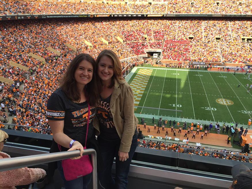 Sister fun at Neyland Stadium!  #goVols #vfl