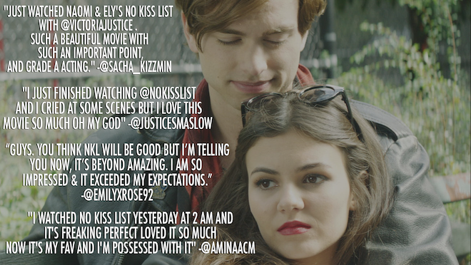 ProudOfMcCurdy's tweet photo. "Beyond Amazing!" Everyone is raving about @VictoriaJustice's @NoKissList! Watch it here - http://t.co/u2VGi2jOQp http://t.co/3h8YltGIEw