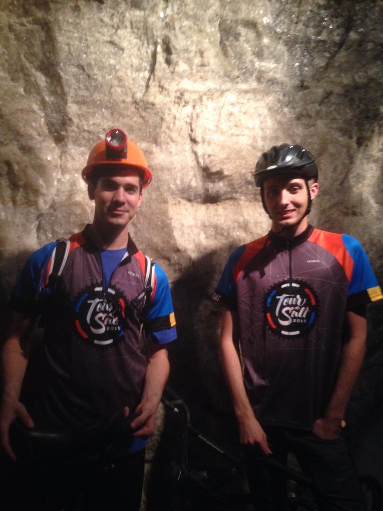 FNBFirst's tweet photo. The First's Charlie & Zack had a blast in the @UnderKansas Salt Mine for Tour de Salt #FNBWellness #650Deep http://t.co/820hhASNwd