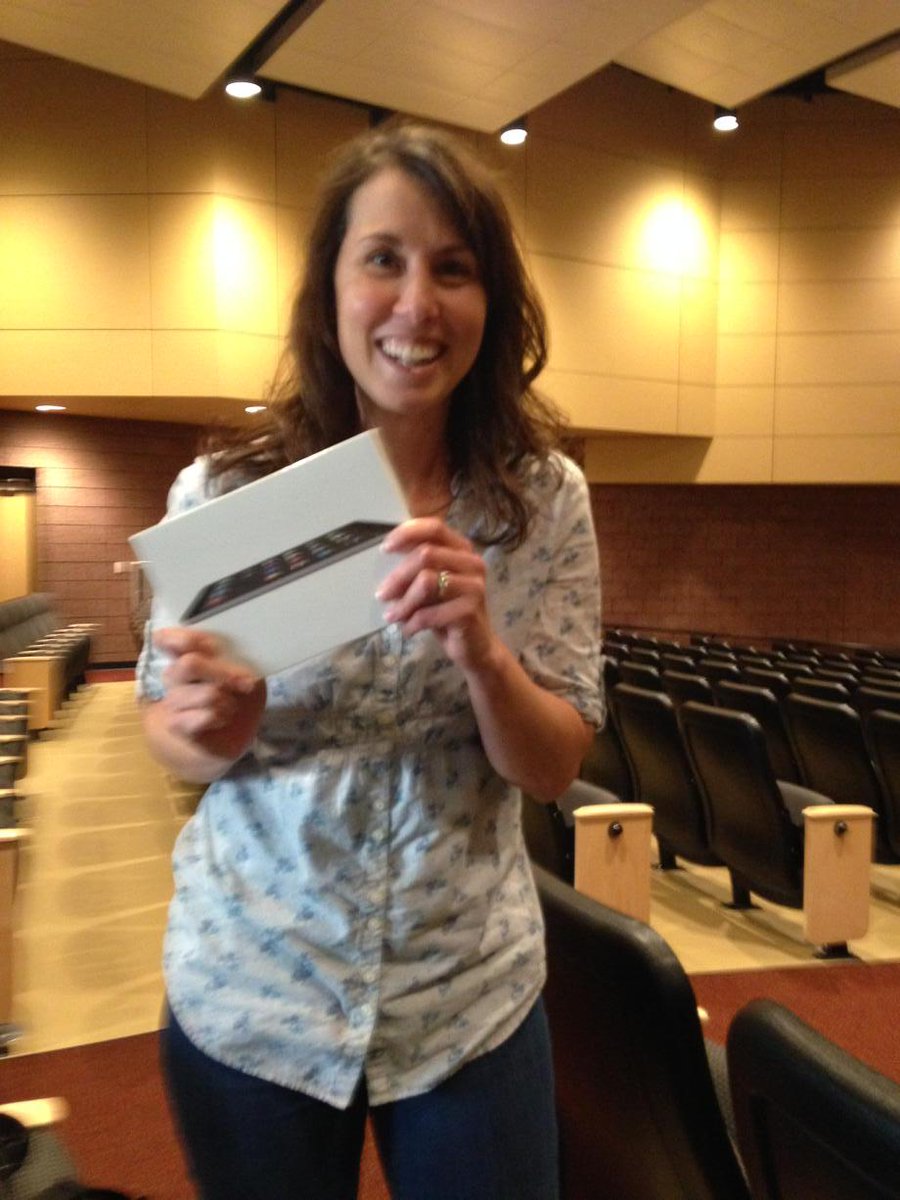 WK4KDZ's tweet photo. Yay! Winner of the iPad mini today at #edcampLC @knutsont http://t.co/jJzXjwKLU2