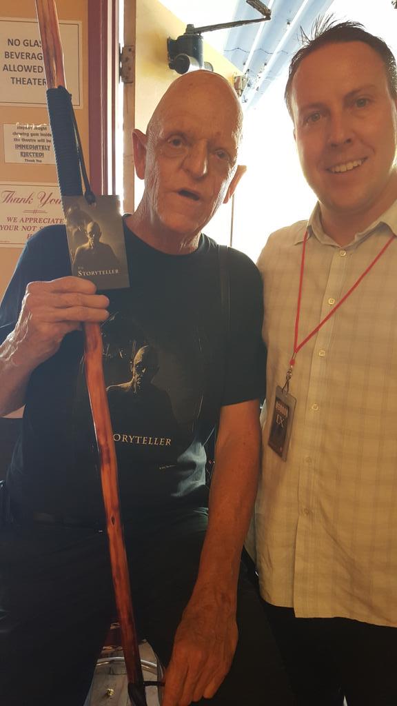kentv2's tweet photo. Hanging with @MichaelBerryman at @sachorrorfest - The Storyteller walking sticks http://t.co/Bs9MdIL91S