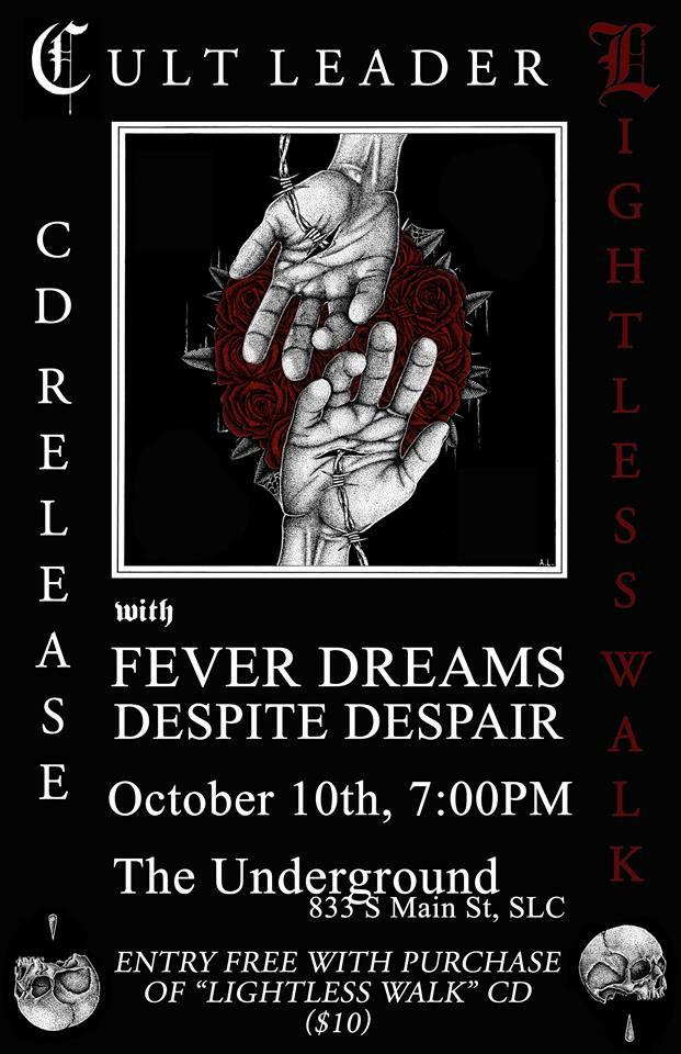 TONIGHT! Cult Leader is playing an album release show with Fever Dreams and Despite Despair! Come pick it up! RT!