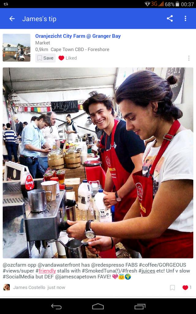 jamescapetown's tweet photo. .@foursquare tip @OZCFarm @redespresso on http://t.co/XJY0RAxVJ0 ...LOVED it! ๐๐๐ #food #travel #capetown #ozcfarm http://t.co/o5jDMeuHZL