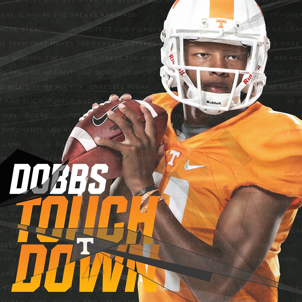 Vol_Football's tweet photo. GIVE HIM SIX! @josh_dobbs1 puts the #Vols back on top with a 5-yard #touchdown rush! #Vols 38, #UGA 31 with 5:48 left http://t.co/DxMCkDq8V5