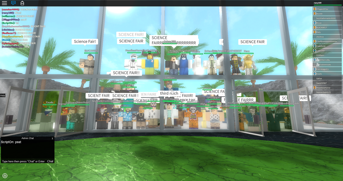 RLaboratories's tweet photo. Some @ROBLOX screenshots of the #RLScienceFair today! http://t.co/zgwMnPOpyX