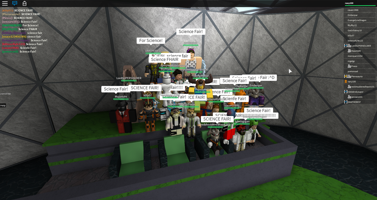 RLaboratories's tweet photo. Some @ROBLOX screenshots of the #RLScienceFair today! http://t.co/zgwMnPOpyX