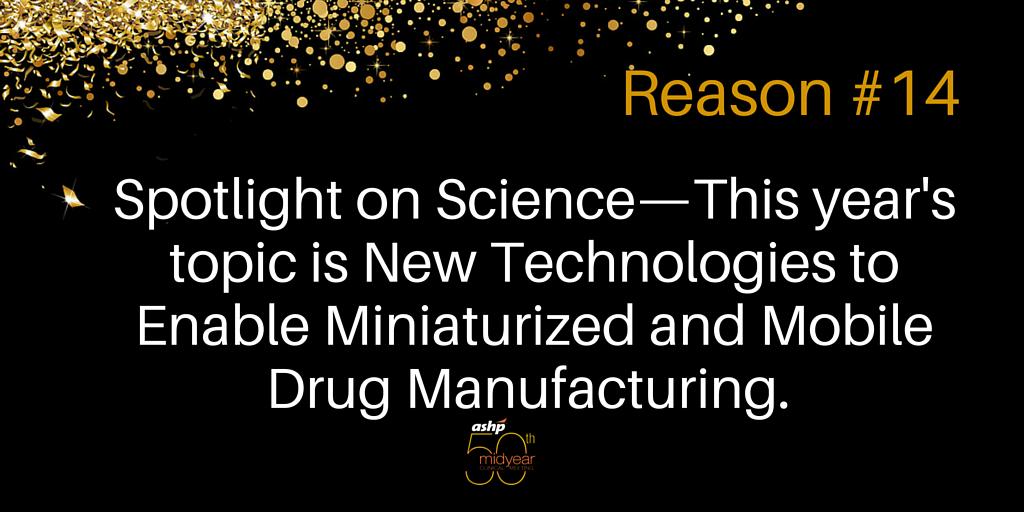 ASHPOfficial's tweet photo. How many reasons are there to attend the 50th Midyear Meeting? http://t.co/qdJqRYIklK #ASHPMidyear15 http://t.co/m4m5ZTX1A3