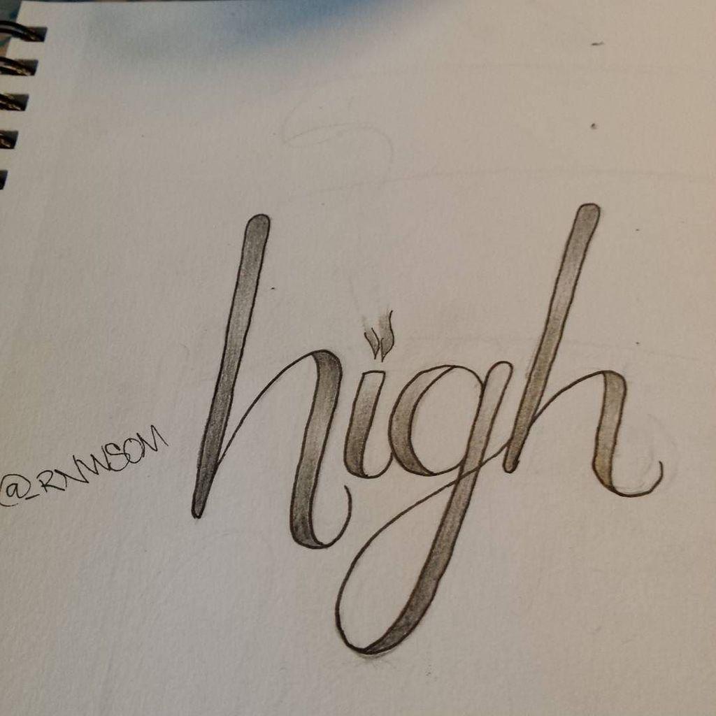 Druthersco's tweet image. By _rnwsom A little high #script #scripthead #letters #letter #lettering #lettergang #letterhead #type #typography …
