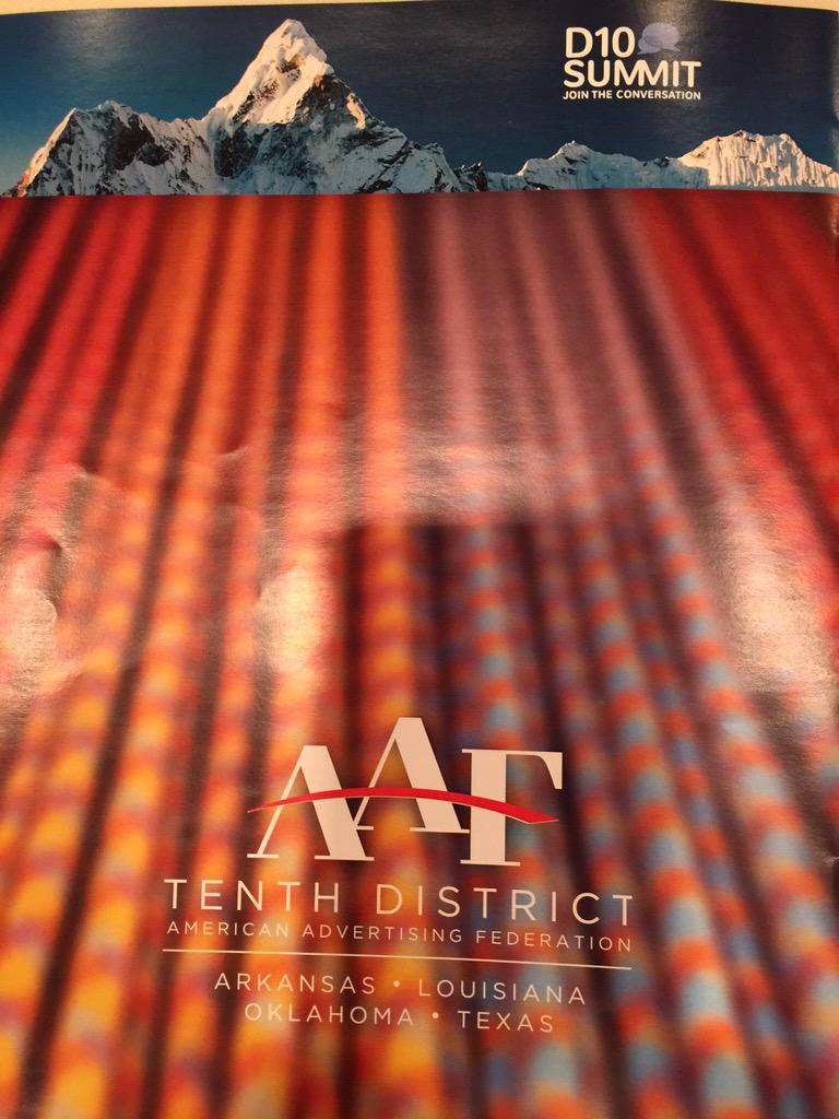 ShellySanderson's tweet photo. Attending American Advertising Federation District 10 Meeting @AAFD10 @OKCAdClub #AAFD10Summit ✈️💡📢 http://t.co/LQQ69S9Yj4