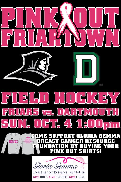 PCAthletics's tweet photo. Tomorrow is our Pink Out game for @PCFieldHockey as they take on Dartmouth at 1PM! Show some support! #GoFriars http://t.co/VP3xKj4TUI