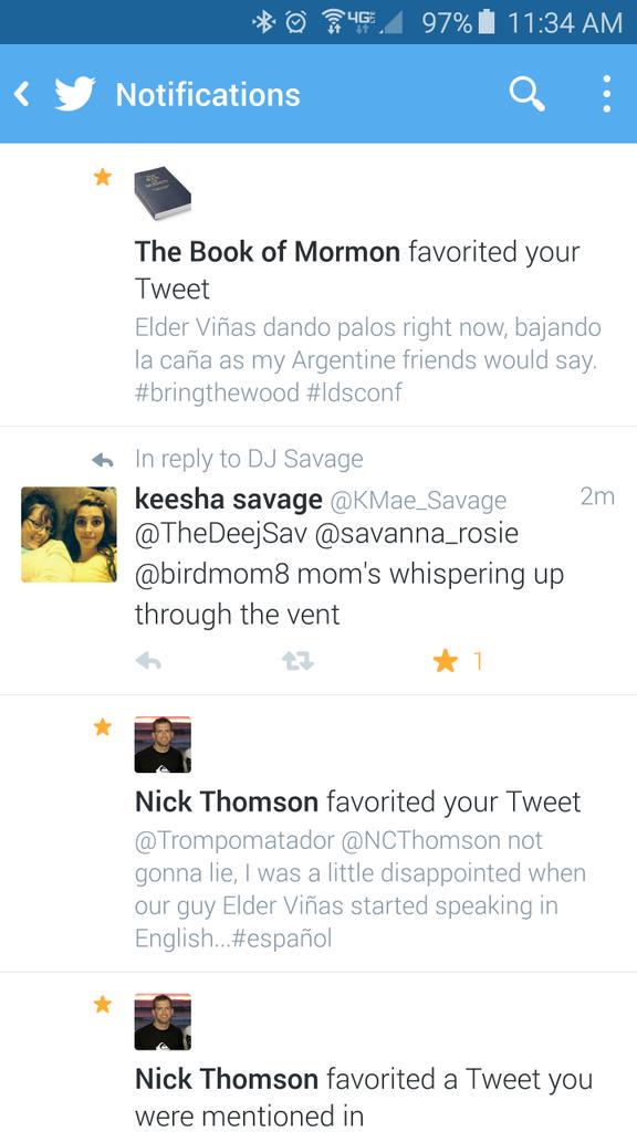 TheSavageTeach's tweet photo. Whoa, @BookMormon2day favorited my tweet... #livingscriptures http://t.co/VsgqhHKlxs