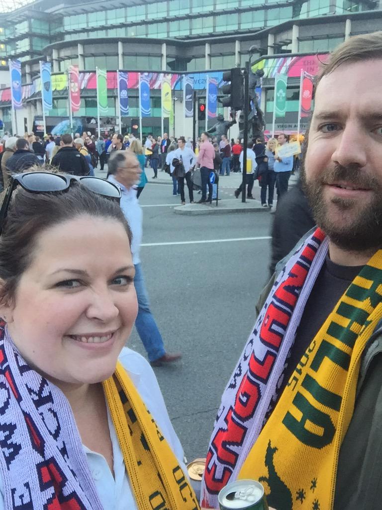 And we're here!! #RWC2015  😀🌹🐨