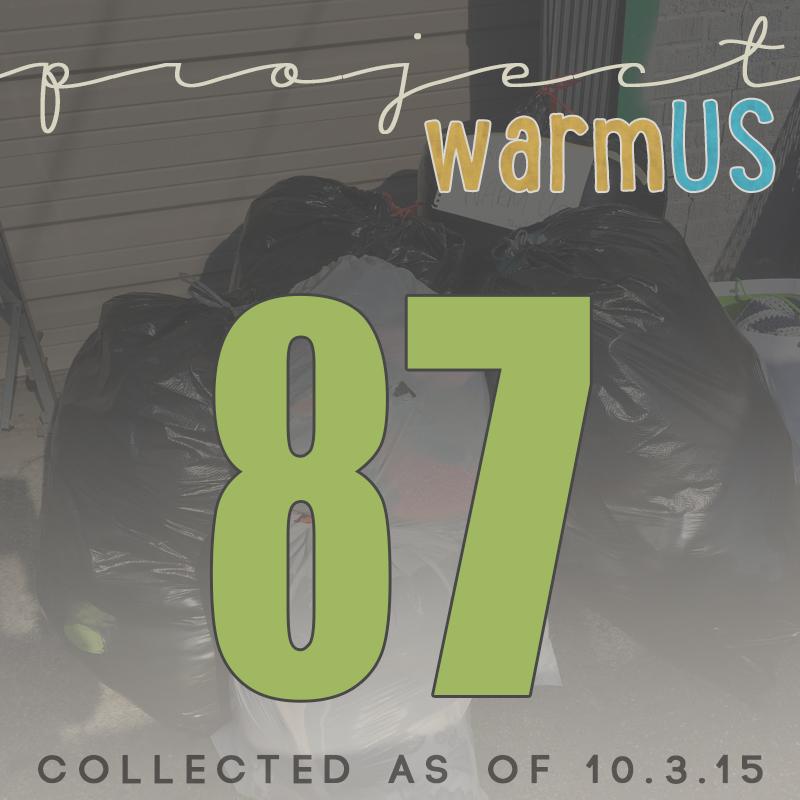 projectwarmus's tweet photo. We're up to 87 #warm items as of OCT 3. #projectwarmus #helpthehomeless http://t.co/hmuyCsCZTi http://t.co/pdyVBPpG2V