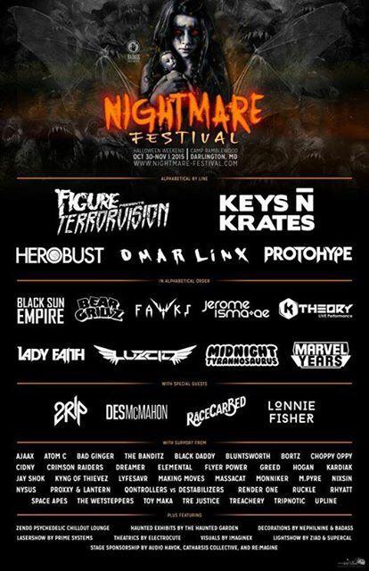 NightmareFest's tweet photo. 14 headliners across 2 stages spinning 10 hrs of dance music + special guests &amp; locals playing until 5am! http://t.co/A1xhC0daCB