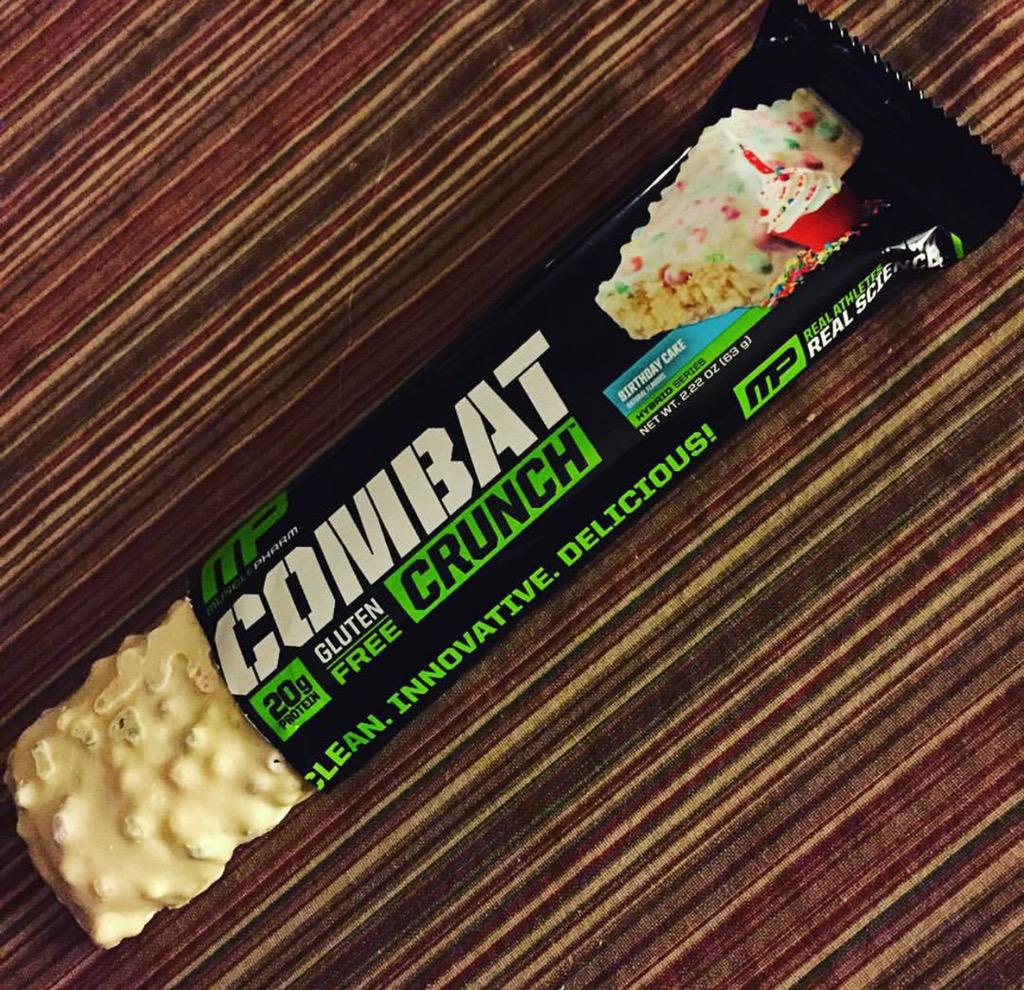 Have you tried the Birthday Cake #CombatCrunch bars yet? Very tasty! 
Available only <a href="/GNCLiveWell/">GNC</a>