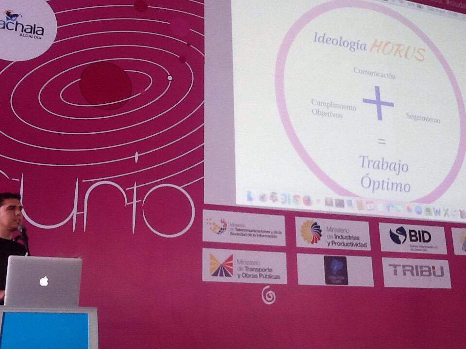 tribuinnova's tweet photo. Proyecto Horus presentado por Christian Mora en #retobid #teletrabajo en #CPEC5 #ciudadesdigitales http://t.co/7mImpYkX5o