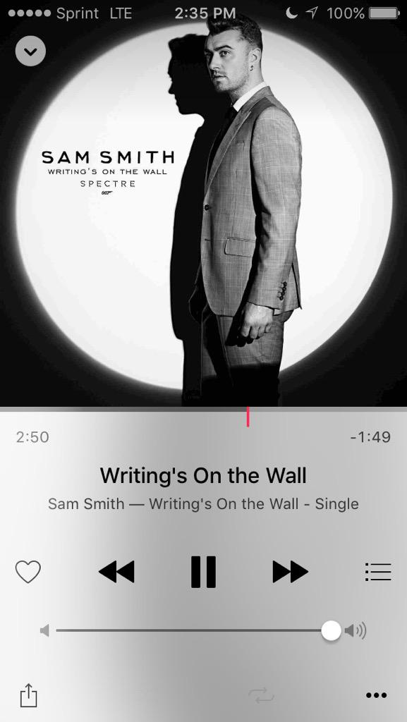 _laveer's tweet photo. Yasssssss sing to me @samsmithworld .. Might actually go see a James Bond movie cuz of this song XD http://t.co/xVJcglZEgx