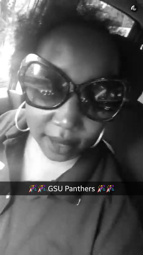 _dawnmontgomery's tweet photo. Crying laughing at @GeorgiaStateU ALUM @connichameleon snap chat about #GSUHomecoming 😂🏈 #FanSnaps http://t.co/yIA0yD1ScF