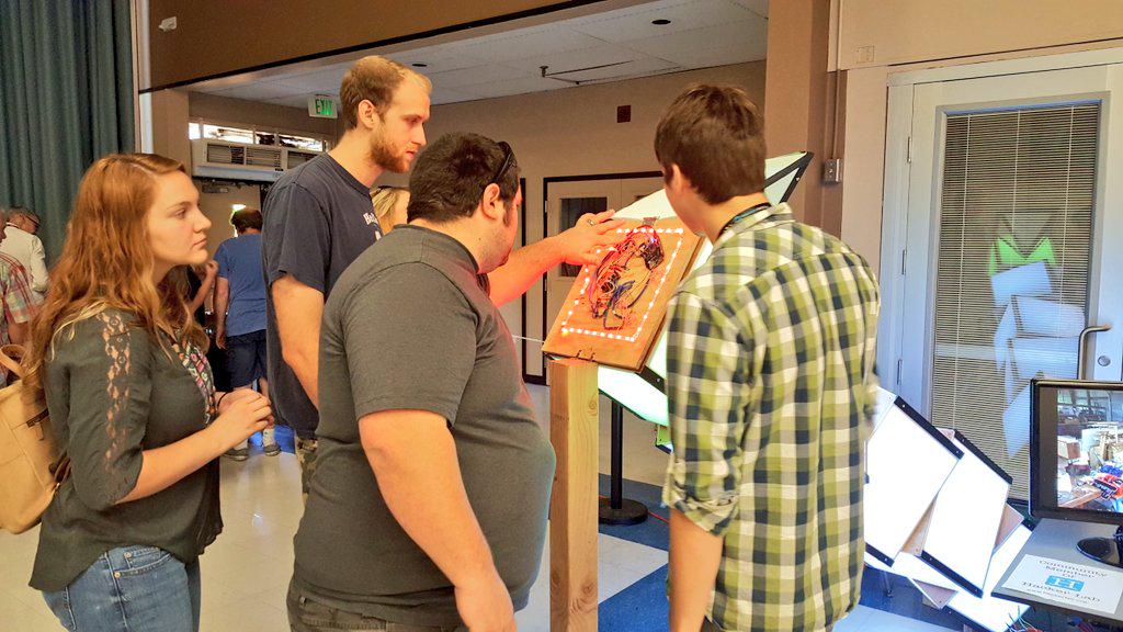 See inside #ProjectObelisk, the 8ft tall #LED tower installation from <a href="/tbdfest/">TBD Fest</a> #Rocklin Mini #MakerFaire #RMMF2015