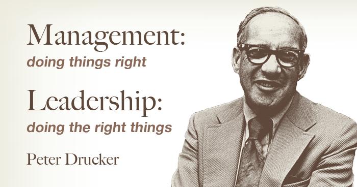 RandiRestau's tweet image. "Management is doing things right; leadership is doing the right things." -Peter Drucker ltl.is/gVUTF