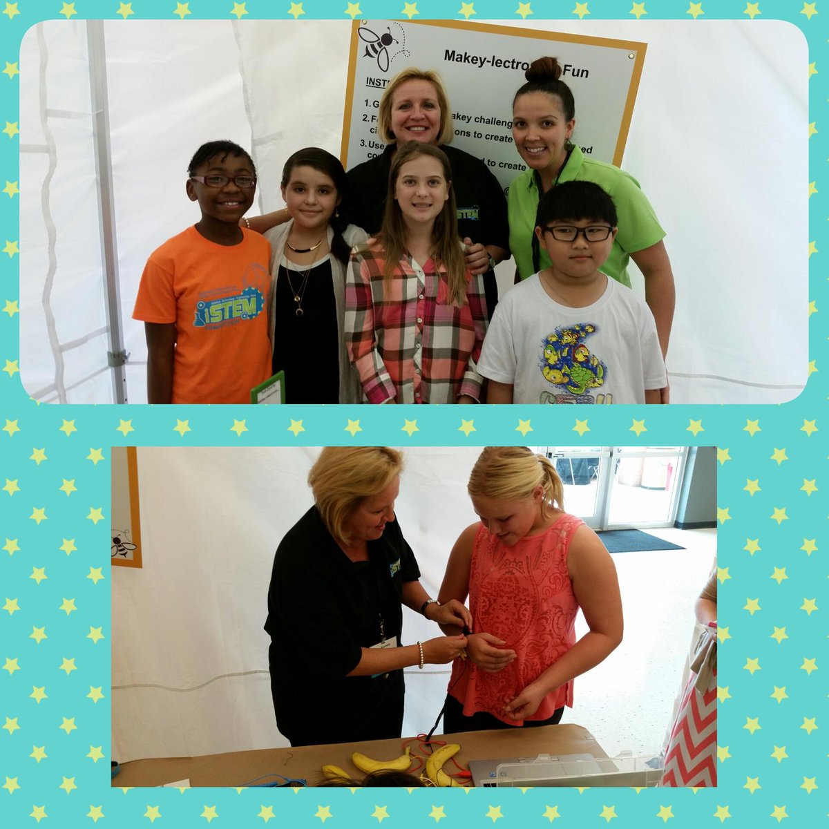 SLESeahawks's tweet photo. Dr.Patton worked on Makey-lectronics fun w us. Bananas+circuits=fun times @SLESeahawks @collierschools #STEMCollier http://t.co/hMLjjGE3sm