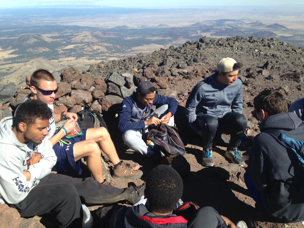 KennyNAU's tweet photo. Sprinters &amp; Hurdlers 5hr Hike up Mt. Humphries http://t.co/hKEXl3hBey