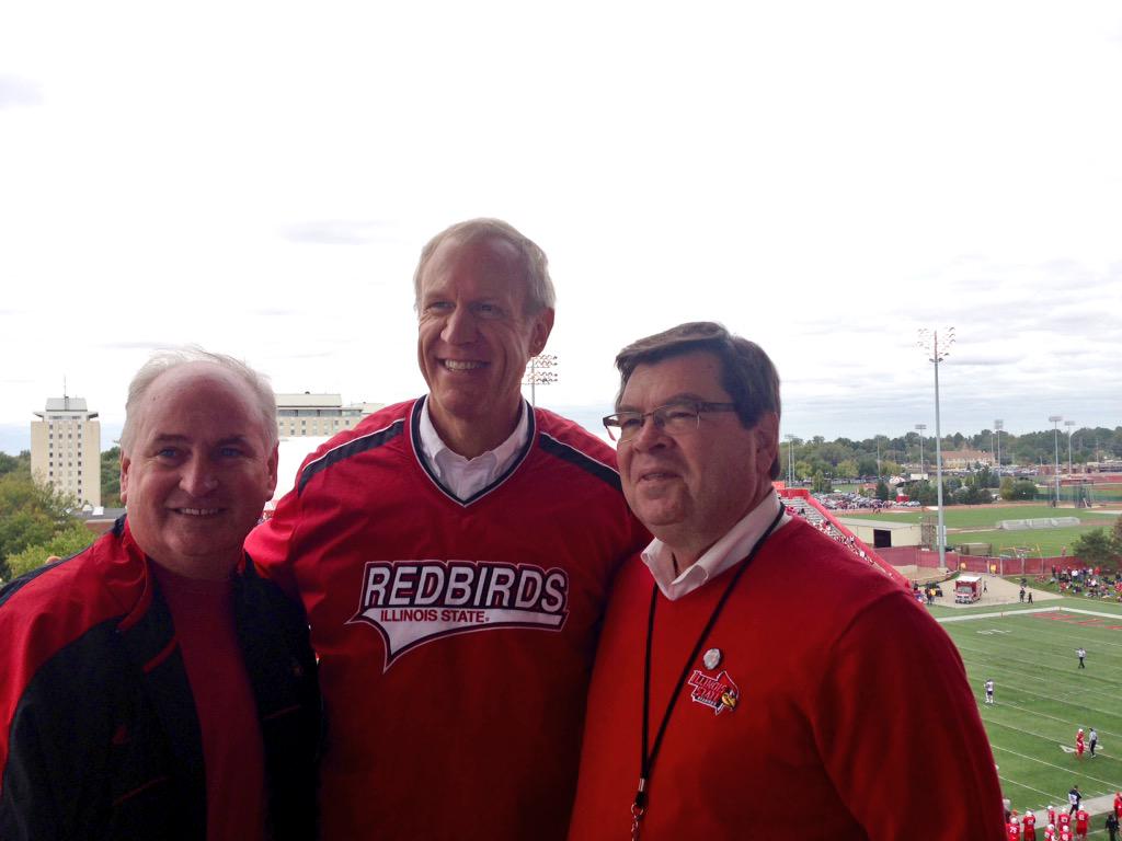 GovRauner's tweet image. Go Birds! Family Day at @IllinoisStateU was a blast.