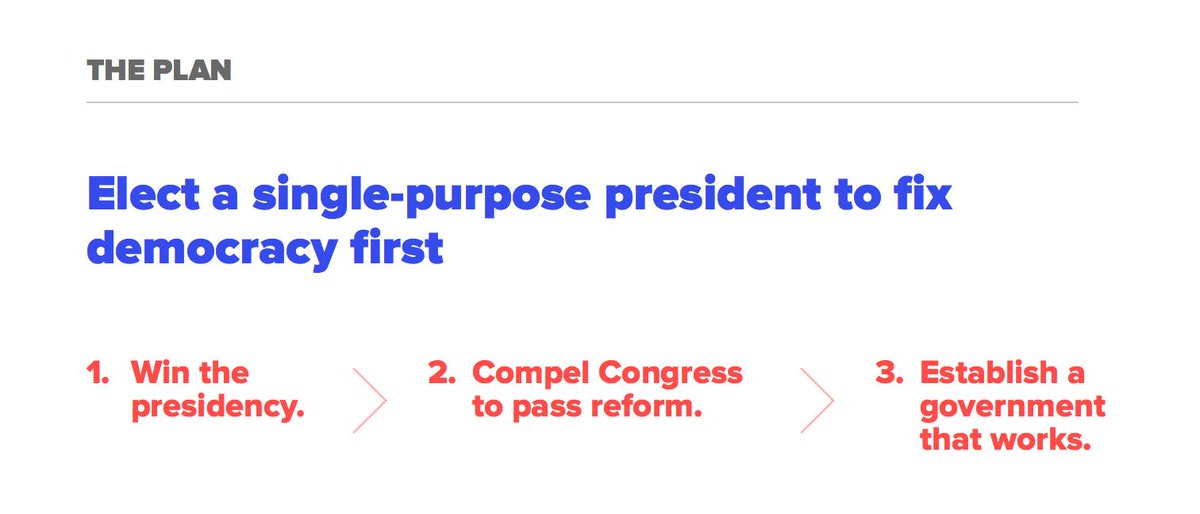 EqualCitizensUS's tweet image. Three steps to #fixdemocracyfirst: 1) Elect @Lessig President. 2) Pass reform.
3) Establish a government that works.