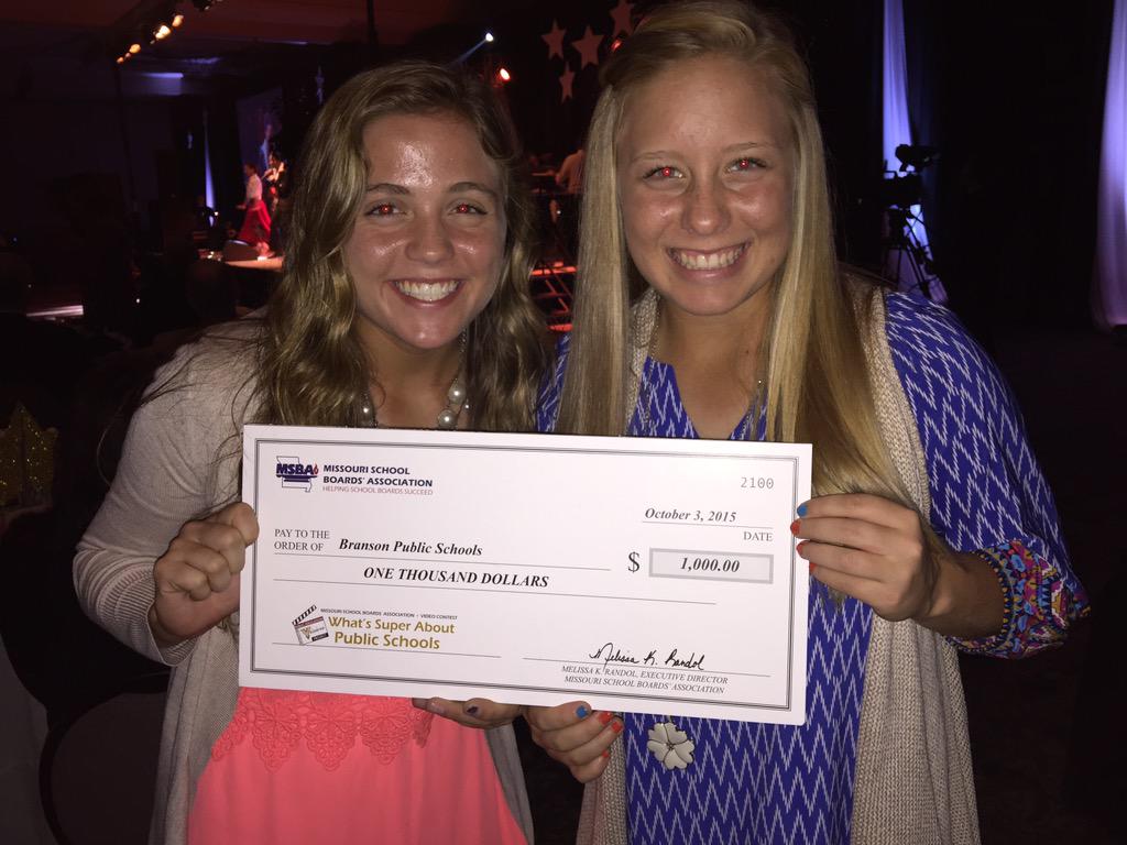 MissouriSBA's tweet photo. Congratulations to @bransonschools for winning the #2015MSBA What's Super About Public Schools Video Contest! http://t.co/jqyhoVUYqx
