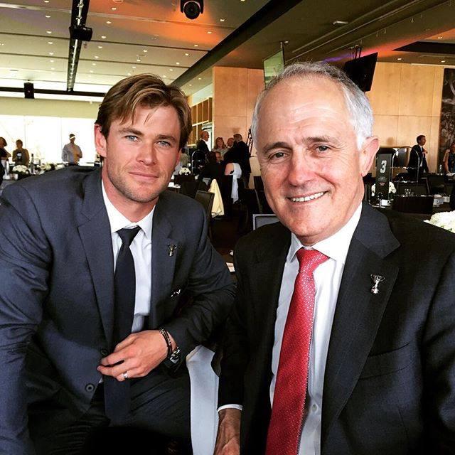 Plaid_Morrison's tweet photo. Of course the highlight today was lunch with Thor, I mean Chris Hemsworth. I've always thought we favor! #Thorlover http://t.co/azzxmVMdnQ