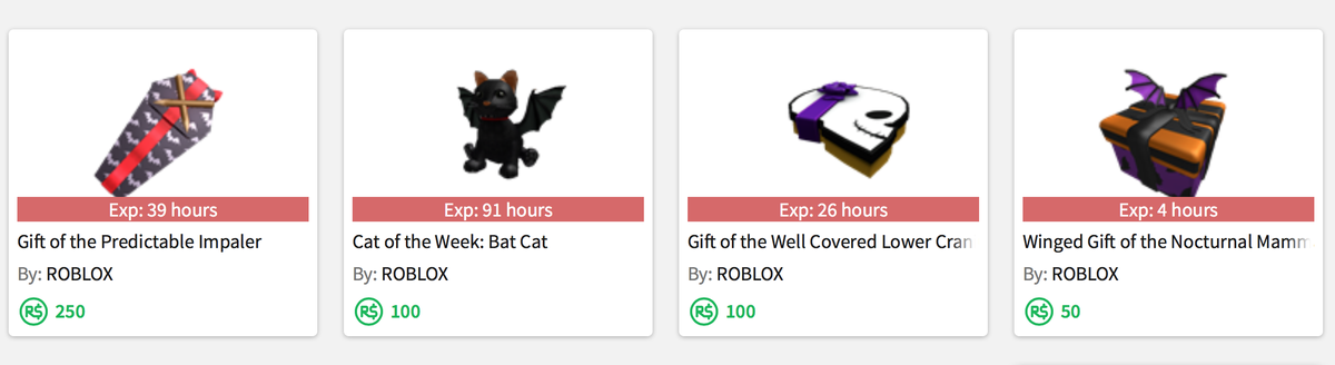 Roblox On Twitter Our 13 Days Of Halloween Items Are In Full Swing And The First Items Go Off Sale Soon Http T Co Rpc9glug6g Http T Co 2zr0gdazln - roblox halloween event 2018 how to get items