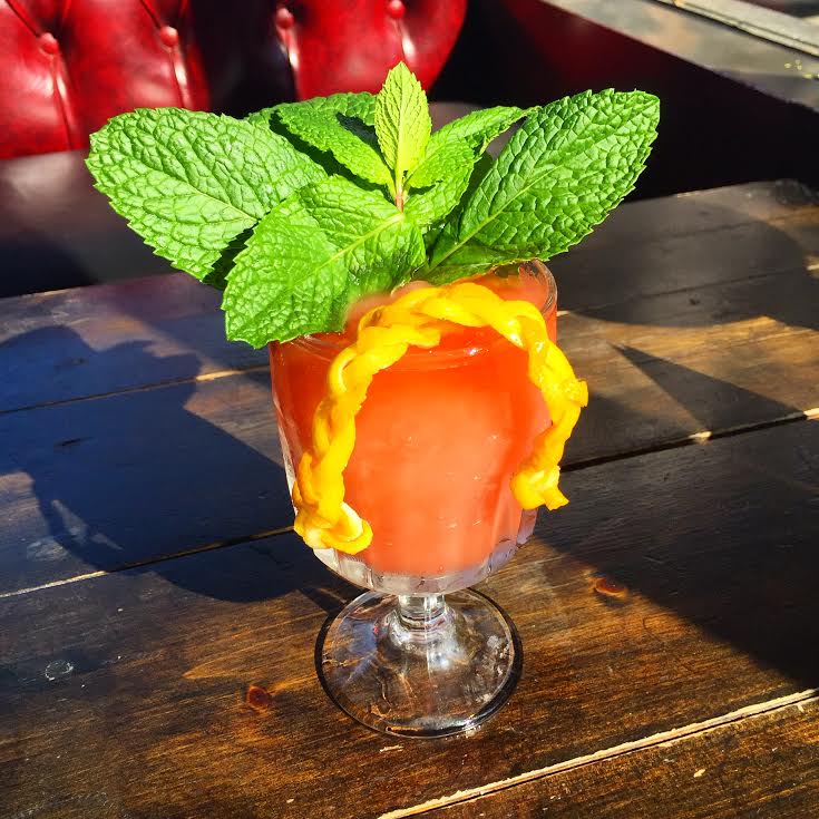 Gin, Campari, Cointreau, &amp; fresh lemon make up our frozen Jasmine. Beautiful day to enjoy one or three on the patio!