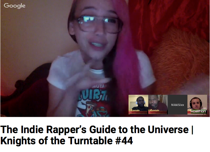 DopestDopeShow's tweet photo. NikkiSiixx on The Indie Rapper’s Guide 2 the Universe #KnightsoftheTurntable @TheKoalition http://t.co/goLJNRvzgX http://t.co/bHQPROHRmH