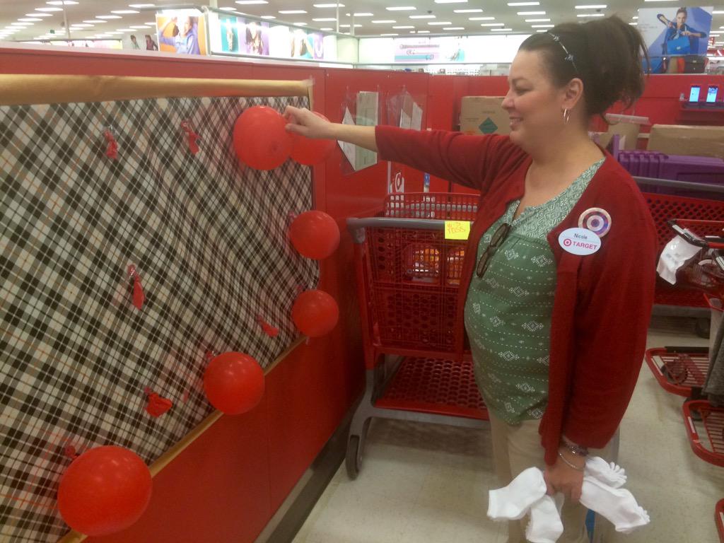 LizzyC1313's tweet photo. #PlaidEXPLOSION taking over #T2415! Even some #plaidfun with #REDcards @Kristan27831397 @erindeckertgt http://t.co/ZpGhbMC7wS