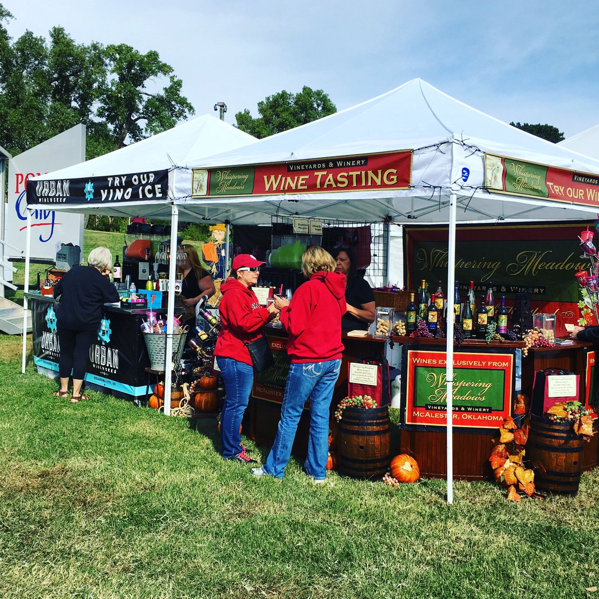 Wines4OK's tweet photo. Come see us at the Ponca City Oktoberfest here till seven tonight and 11-5 tomorrow. http://t.co/jLAq2SO91v