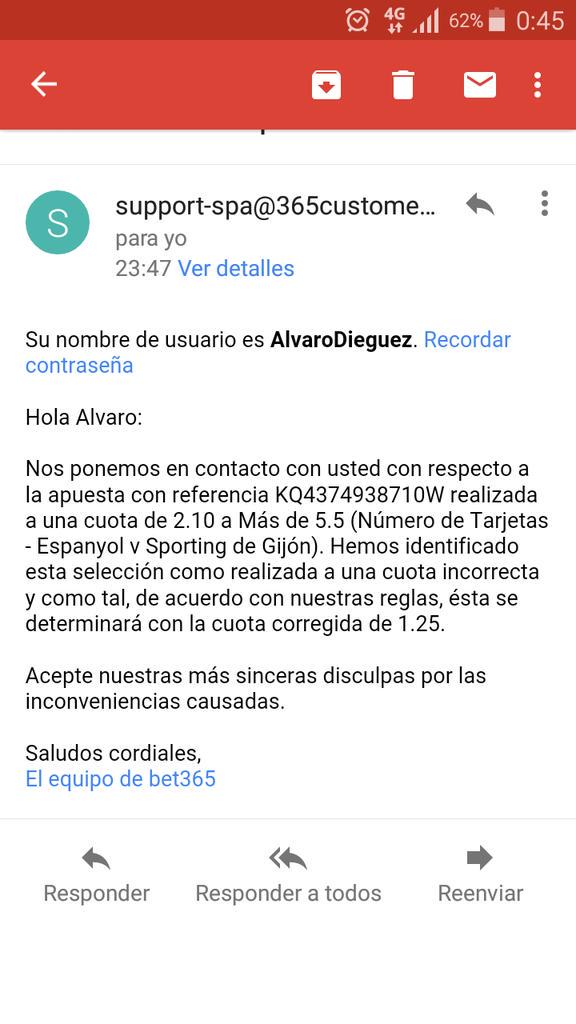 AlvaroDieguez's tweet photo. Hacer una apuesta a cuota 2.1, acertarla, y porque os sale de los huevos me la bajais a 1.25. Estafadores @bet365_es http://t.co/kNQjIWivi4