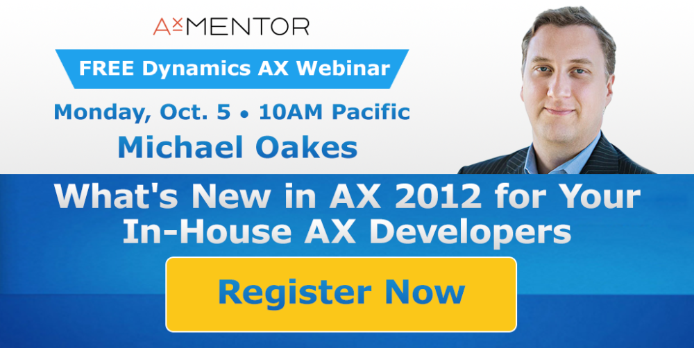 AvantiicoTeam's tweet photo. FREE #DynamicsAX Webinar: What's New in AX 2012 for Your In-House AX Developers. Sign up now: http://t.co/AuLV5X6Ur2 http://t.co/xclhh4hXDL
